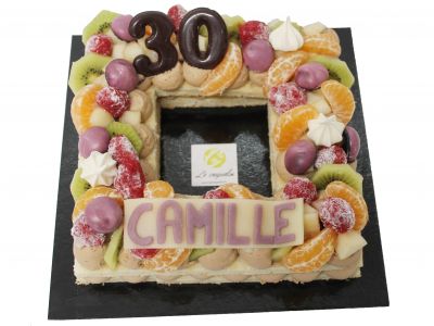 Number Cake fruits